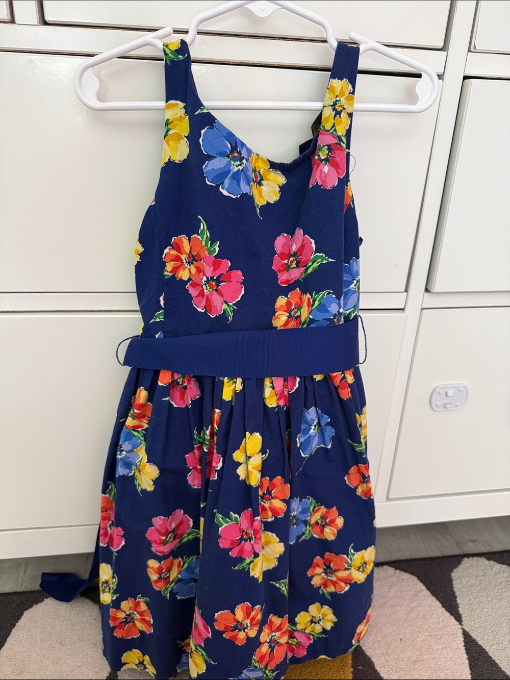 Polo by Ralph Lauren Navy Floral Sundress with Belt